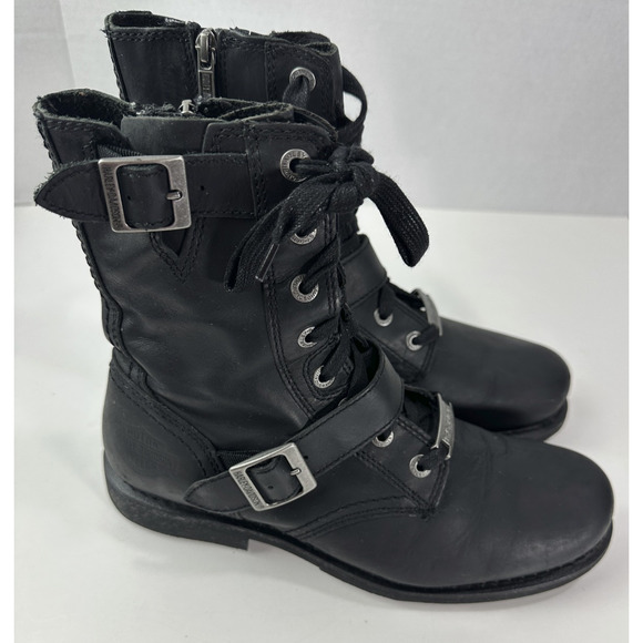 Harley Davidson Ranger 8” Black Leather Zip Lace Buckle Motorcycle Boot Mens 9 M - Picture 16 of 16